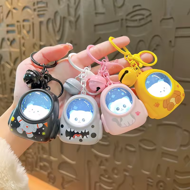 10010000201_3 Bear/Cat Glowing Night Light Keychain Cute Bag Charm