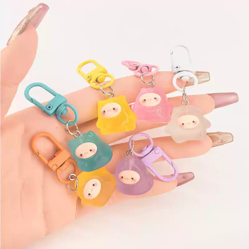 Cute Ghost Mini Keychain Resin Bag Charm