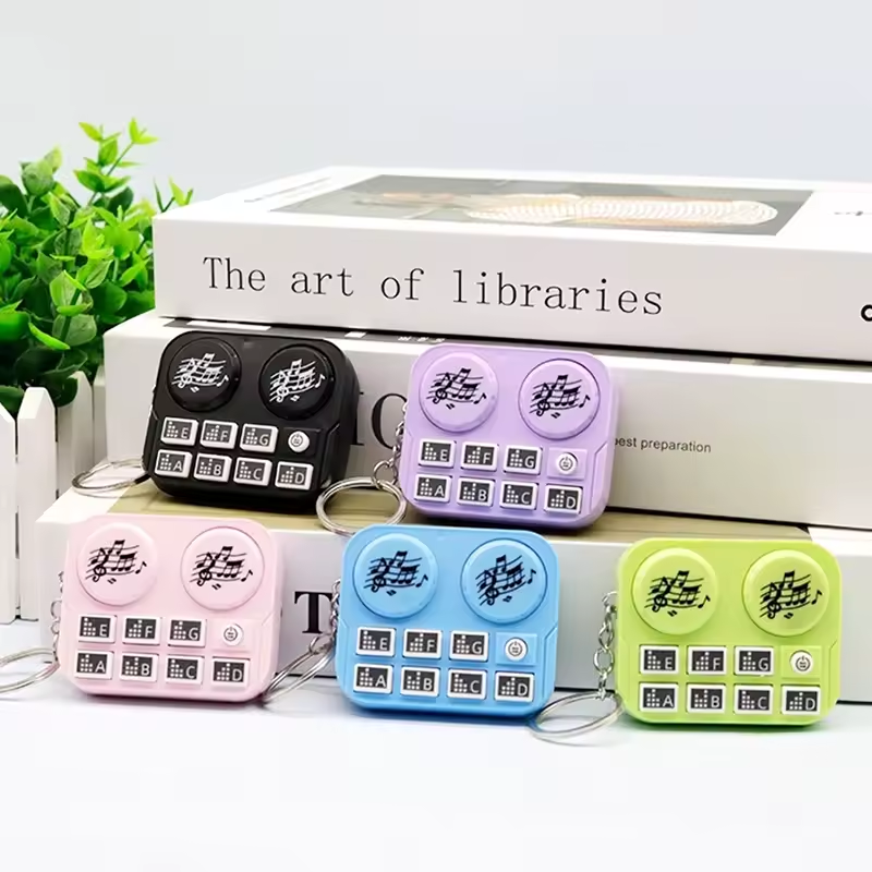 10010000601_2 Mini DJ Disc Keychain with Lights & Sound