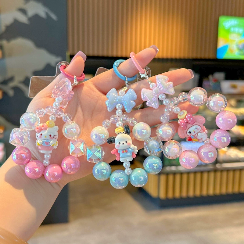 10010001101_4 Sanrio Beaded Cartoon Keychain & Phone Strap