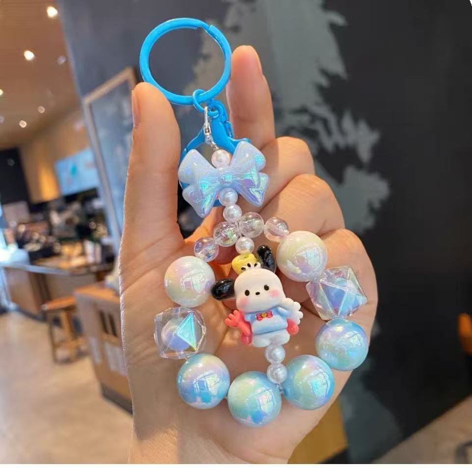 Sanrio Beaded Cartoon Keychain & Phone Strap