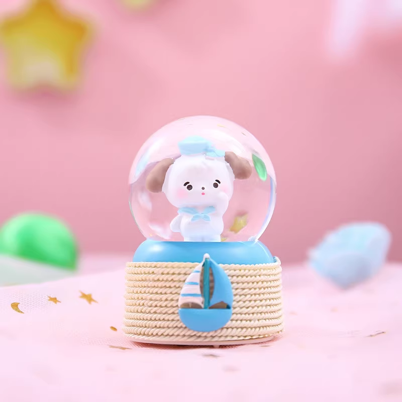 10030000103_1 Cute Sailor Outfit Animal Crystal Ball Small Night Light