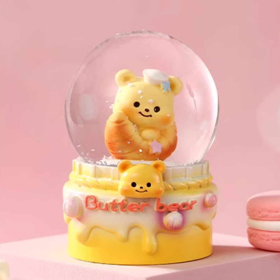 Butter Bear Crystal Ball LED Light Snow Ball