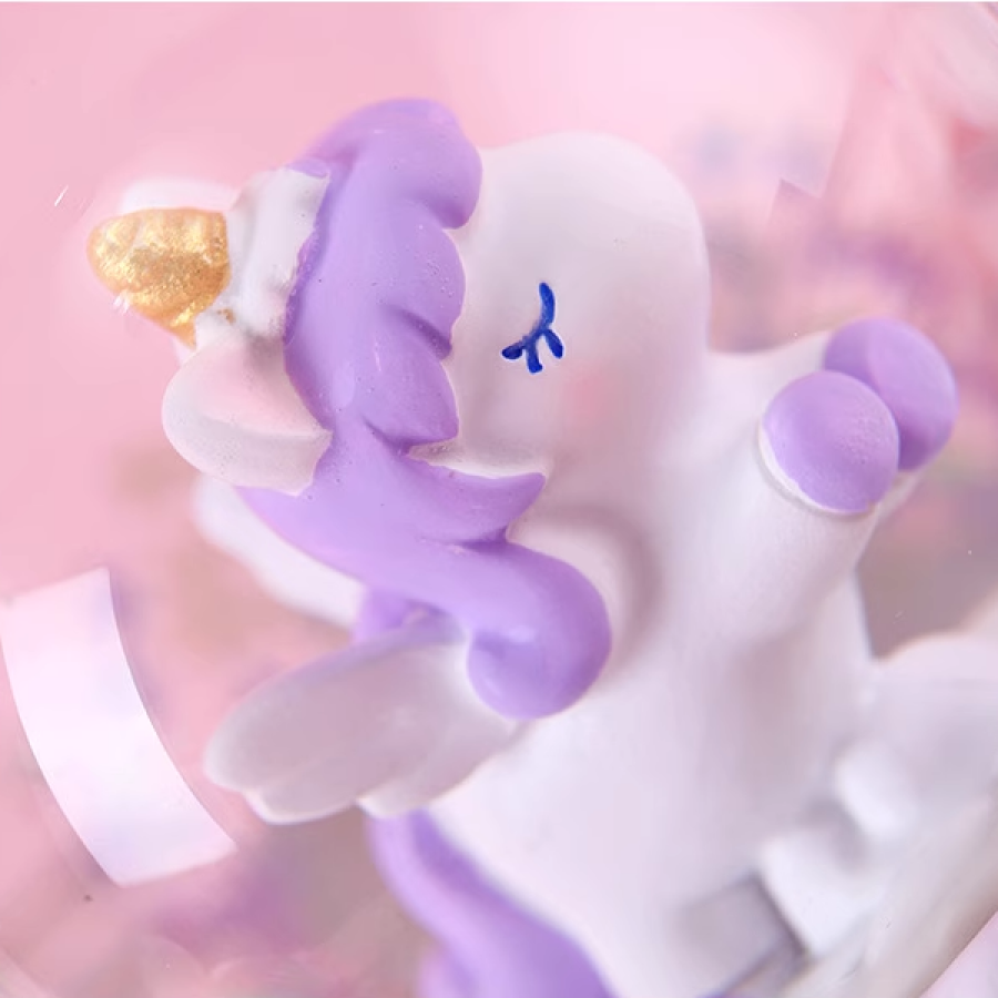 10030000501_2 Unicorn Crystal Ball with LED Light Snowfall Ball