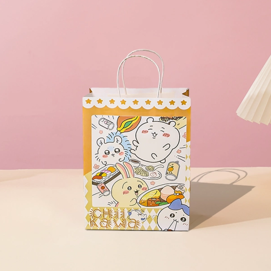 Chikawa Cartoon Gift Bag Small Size Kraft Paper Birthday Tote