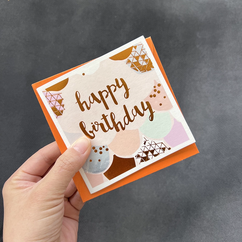 Foil Stamped Birthday Greeting Card with Envelope