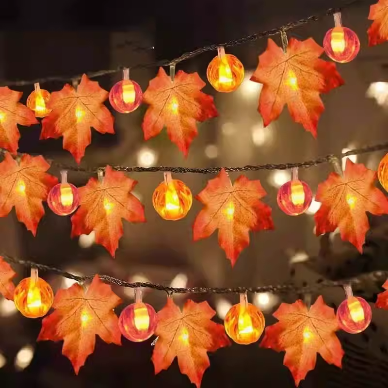 Autumn Leaf LED String Lights Seasonal Decoration