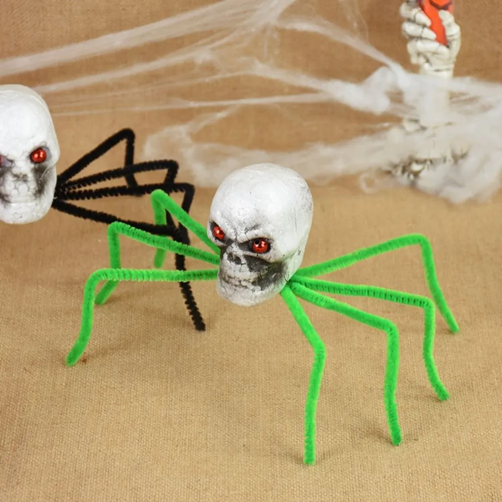 Haunted House Red-Eyed Skull Ghost Spider Halloween Horror Prop