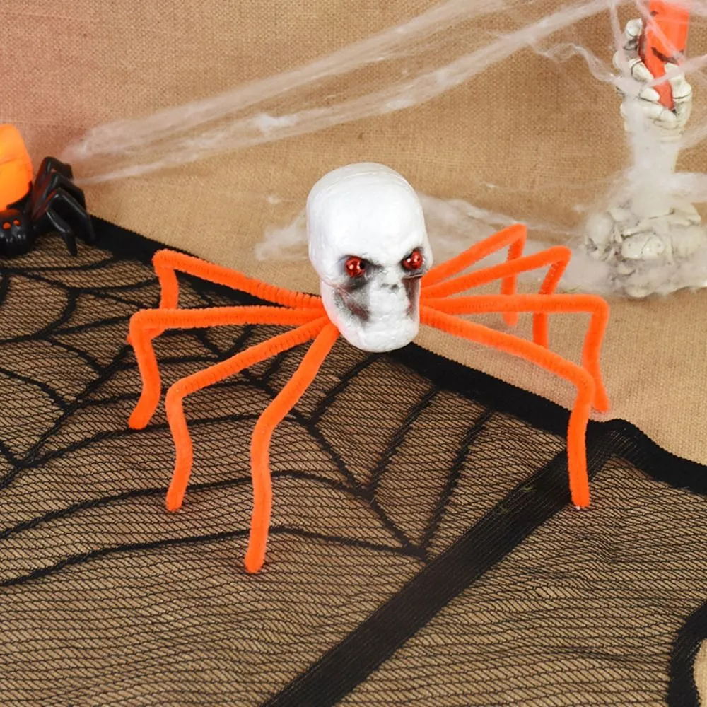 Haunted House Red-Eyed Skull Ghost Spider Halloween Horror Prop