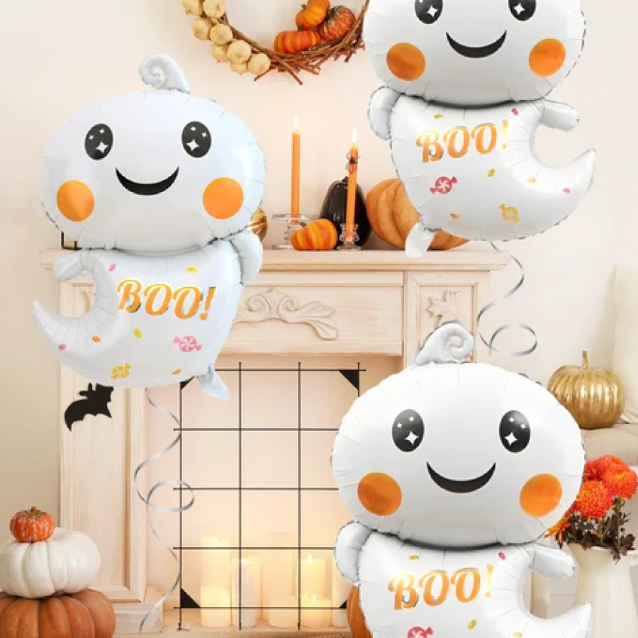 Cute Ghost Halloween Foil Balloons Party Decorations