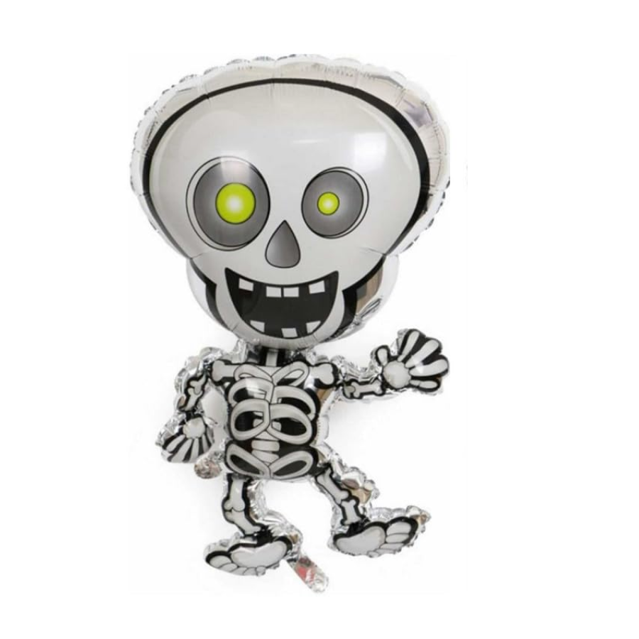 10050004201_1 Silver Skeleton Halloween Foil Balloons Party Decorations