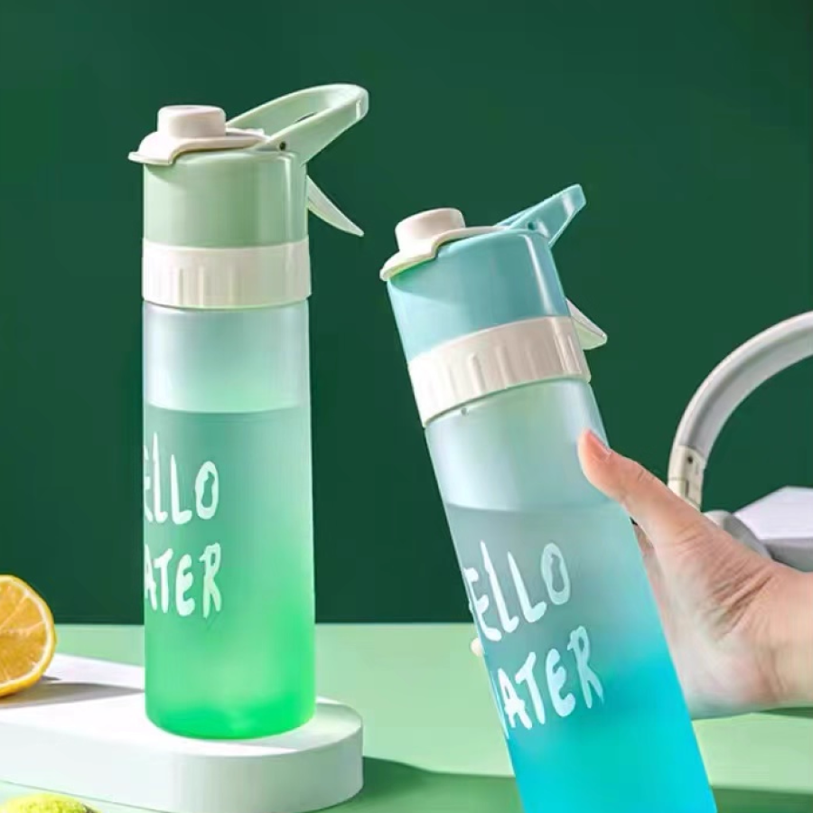 Summer Cooling Portable Spray Water Bottle