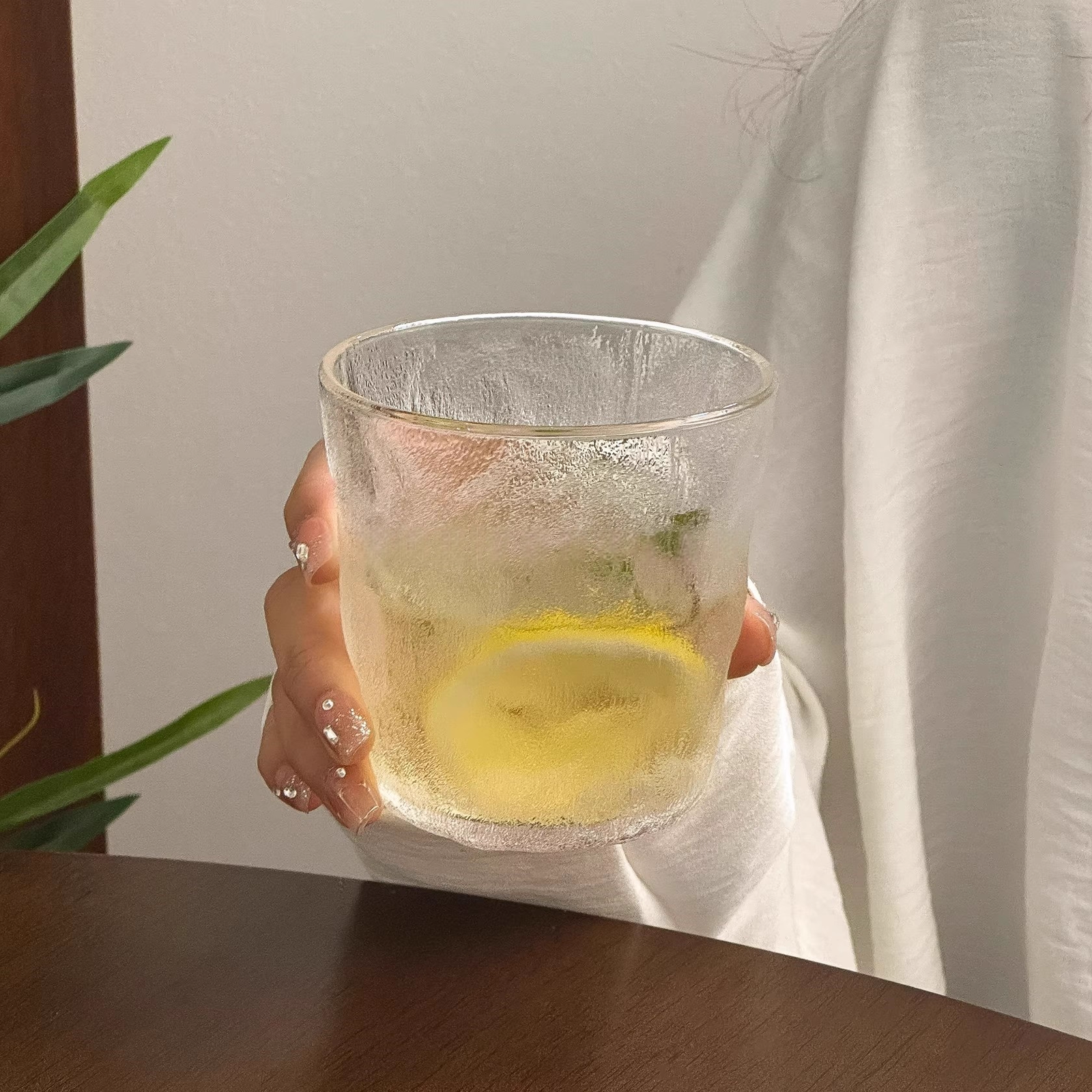 20010000701_1 Glacier Pattern Glass Cup Juice & Beverage Glass