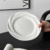INS Style White Ceramic Leaf Plate Dessert Cake Fruit Dish 8 Inch