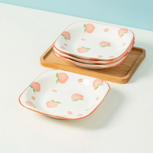 20020000601_2 Retro Camellia Flower Ceramic Dinner Set - 6-Piece