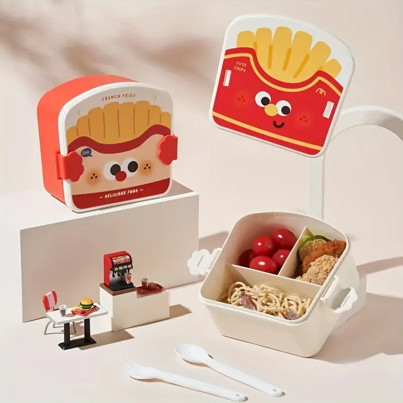 Cute French Fries Lunch Box – Large Capacity Bento Box
