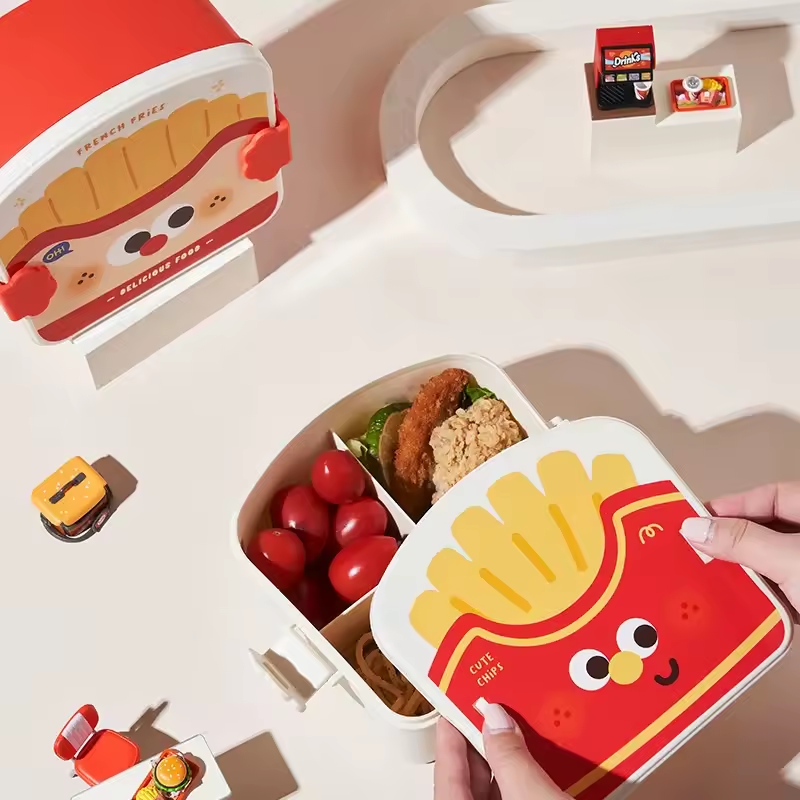 Cute French Fries Lunch Box – Large Capacity Bento Box