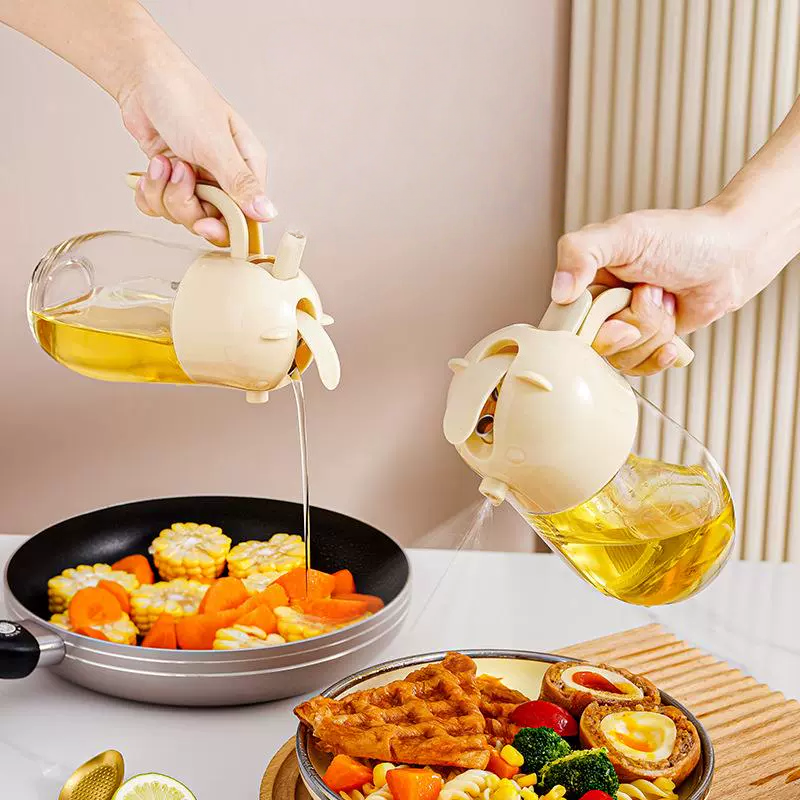 Dual-Use Glass Oil & Sauce Dispenser