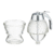 Creative Press Honey Dispenser Glass Syrup Bottle with Stand