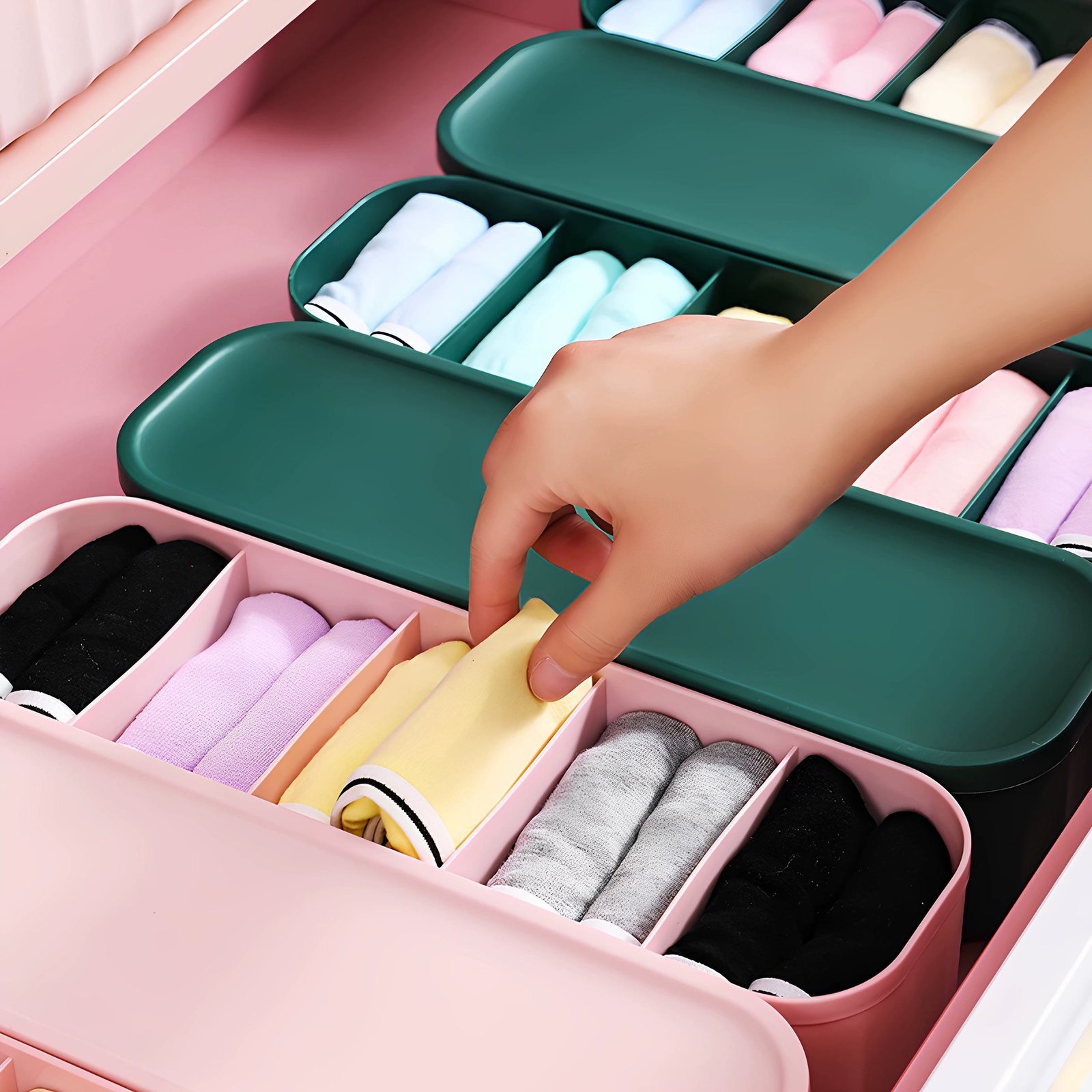 Dorm Room Storage Box – Student Organization Essentials-Green