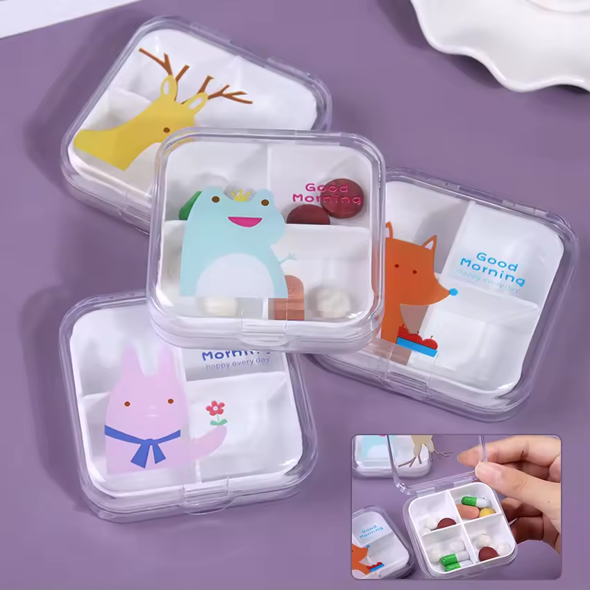 Small Portable Pill Box Mini Medicine Organizer
