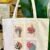 Abstract Botanical Print Large Capacity Canvas Tote Bag