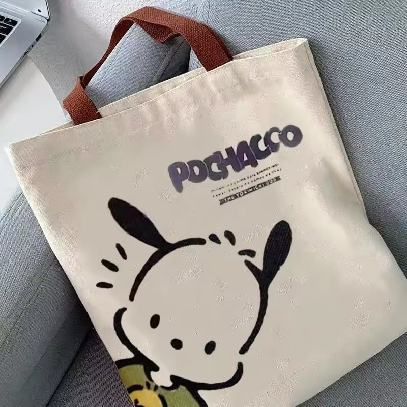 Kawaii Sanrio Pochacco Canvas Tote Bag