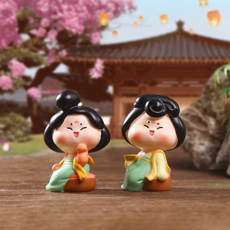 Tang Lady Blind Box Figure Chinese Style Resin Collectible Desk Ornament - Image 2
