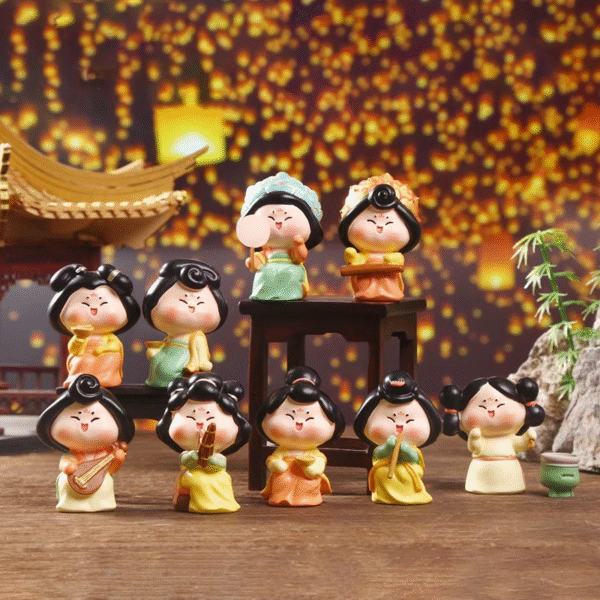 50010000401_3 Tang Lady Blind Box Figure Chinese Style Resin Collectible Desk Ornament