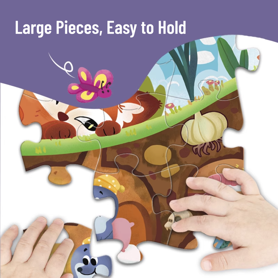 Kids Jigsaw Puzzle Gift Box 24-Piece Educational Puzzle Game