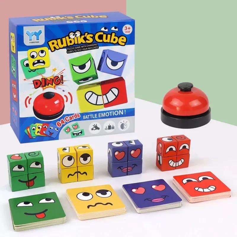 Face Changing Expression Puzzle Blocks Game