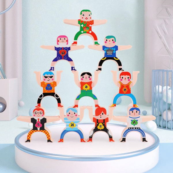 50040000301_4 Strongman Balance Stacking Block Game for Kids