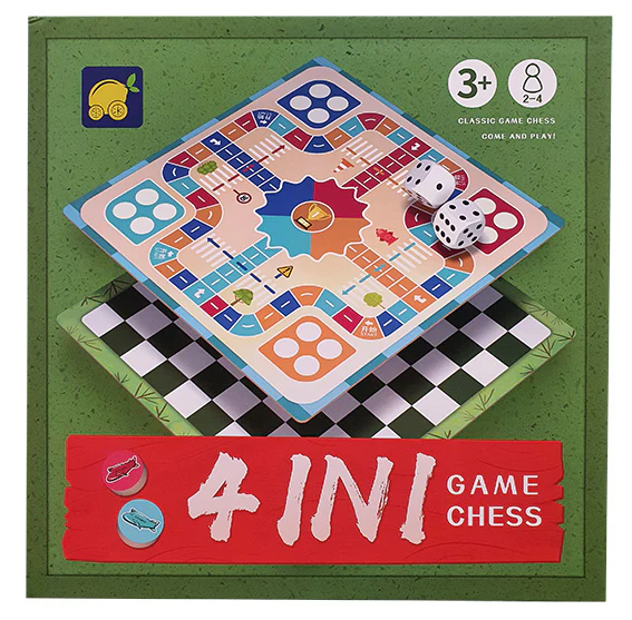 50040000401_3 4 in 1 Board Game Chess Set