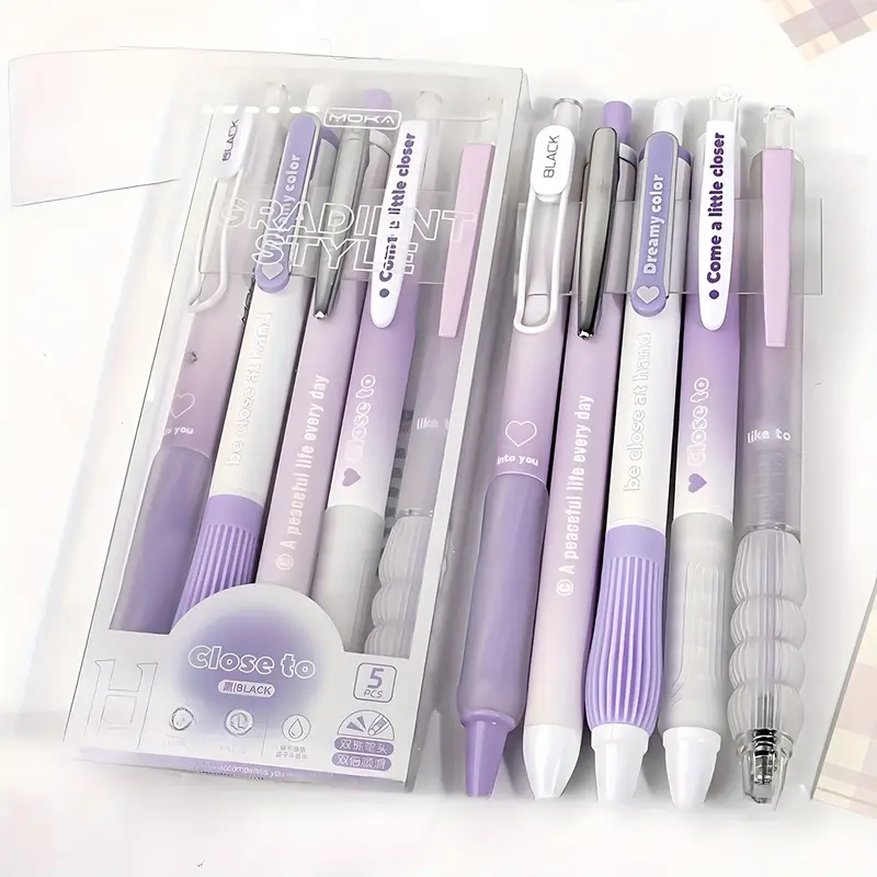 Macaron Colors 0.5mm  Retractable Gel Pen Purple