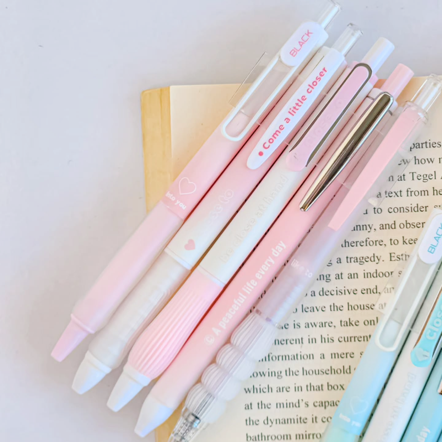 60010000701_2 Macaron Colors 0.5mm Retractable Gel Pen Pink