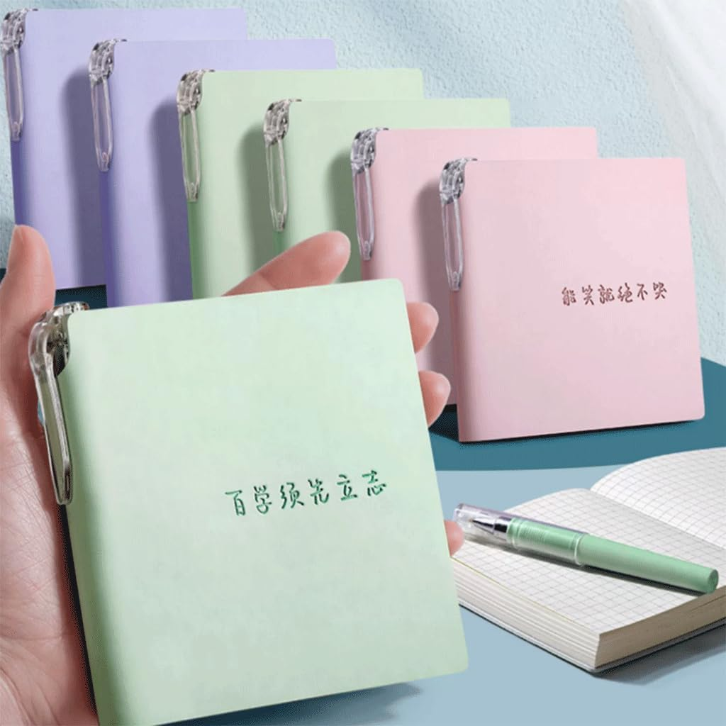 60020000101_2 Pocket-Sized Leather Blank Page Notebook