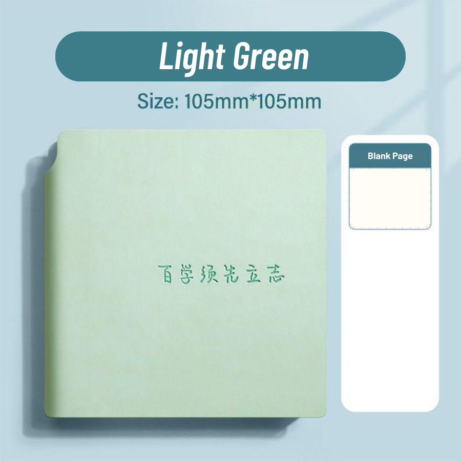 Pocket-Sized Leather Blank Page Notebook