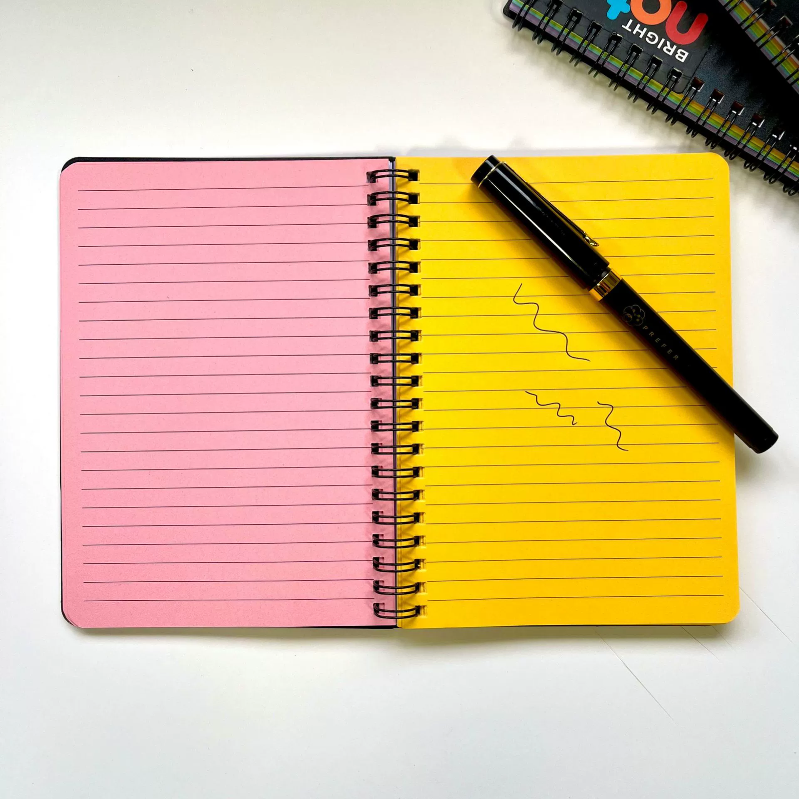 60020000301_2 B6 Wirebound Notebook with Rainbow Pages