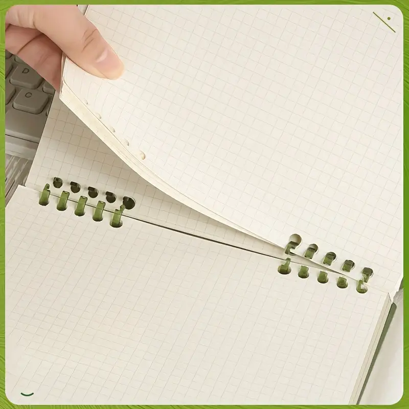 Square Loose-Leaf Grid Notebook Cover