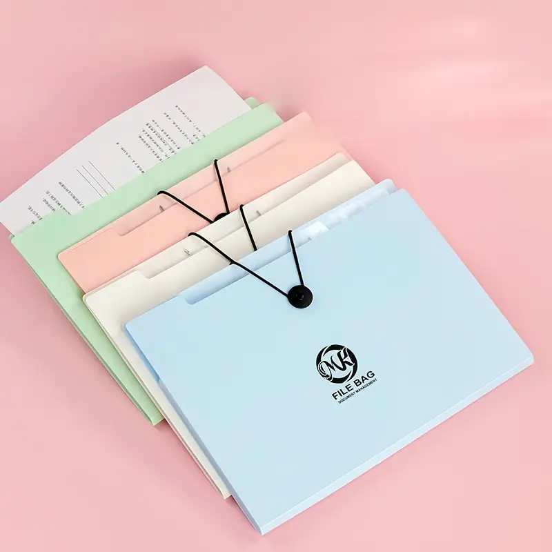 60040000501_1 A4 Portable Accordion File Folder Large Capacity Document Organizer