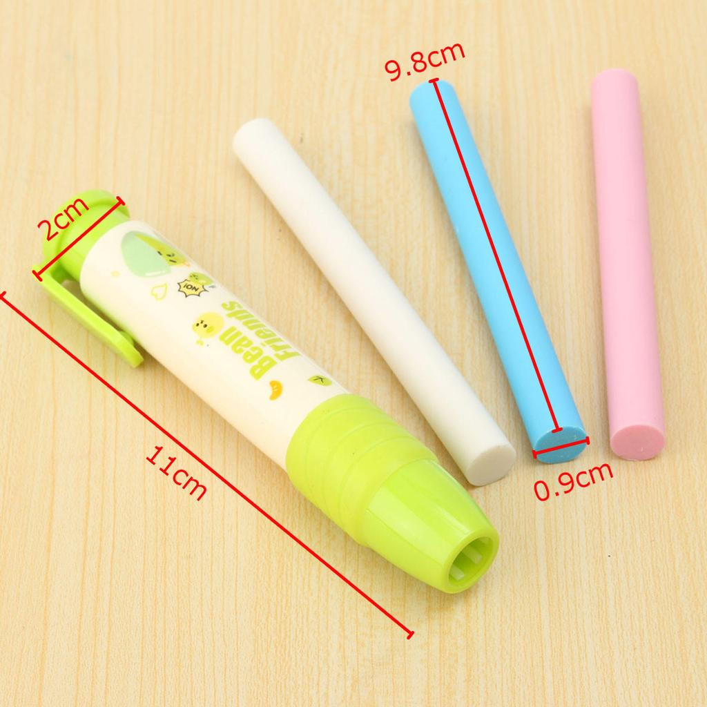 Retractable Eraser Pen Shape Push Eraser