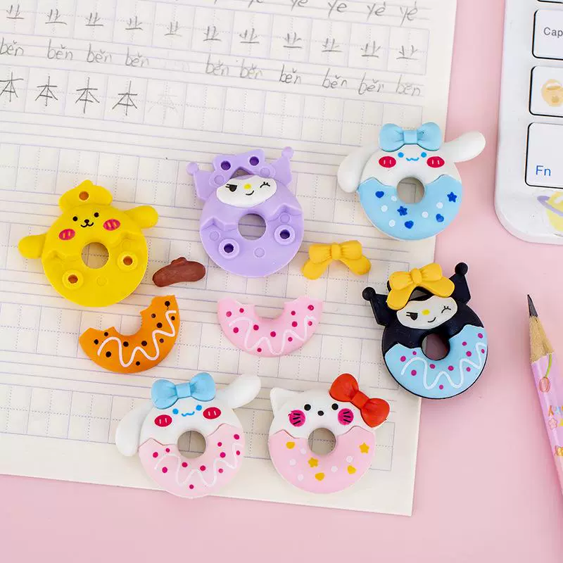 60050000501_1 Cute Sanrio Donut Shape 3D Eraser