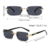 Trendy Rimless Rectangle Sunglasses UV400 for Men & Women