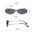 Retro Cat-Eye Narrow Frame Sunglasses for Women