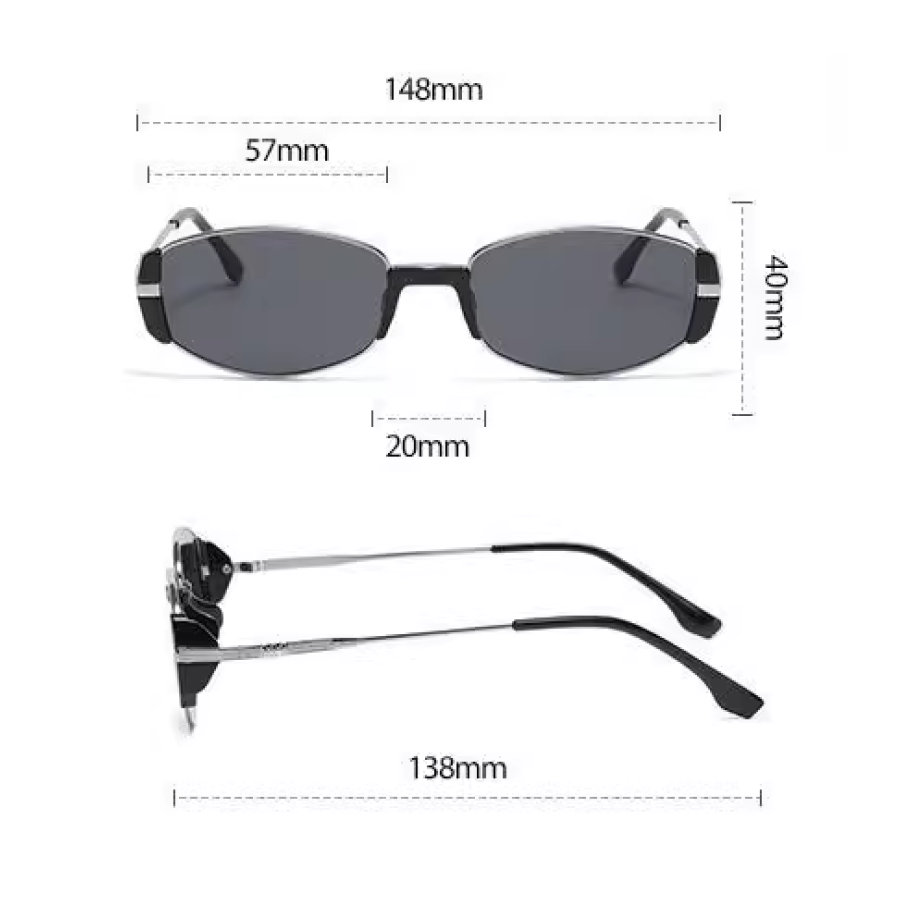 Retro Cat-Eye Narrow Frame Sunglasses for Women