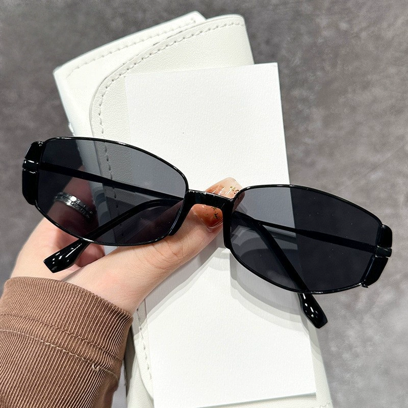 Retro Cat-Eye Narrow Frame Sunglasses for Women