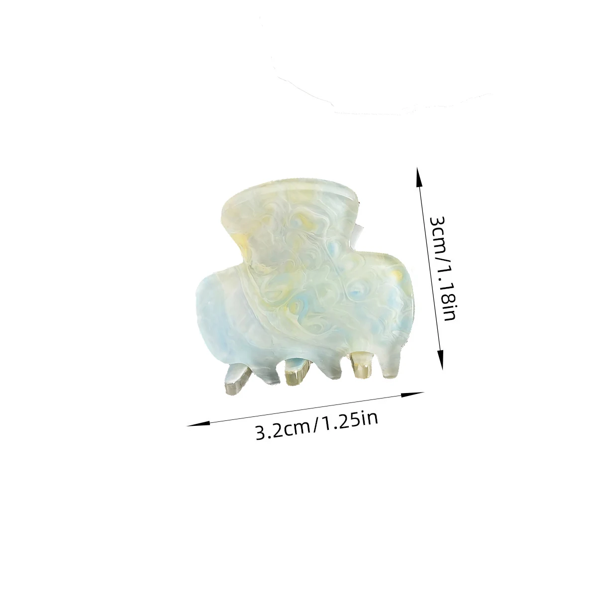 70070000101_1 Mini Acrylic Hair Clip Fashion Geometric Hair Claw