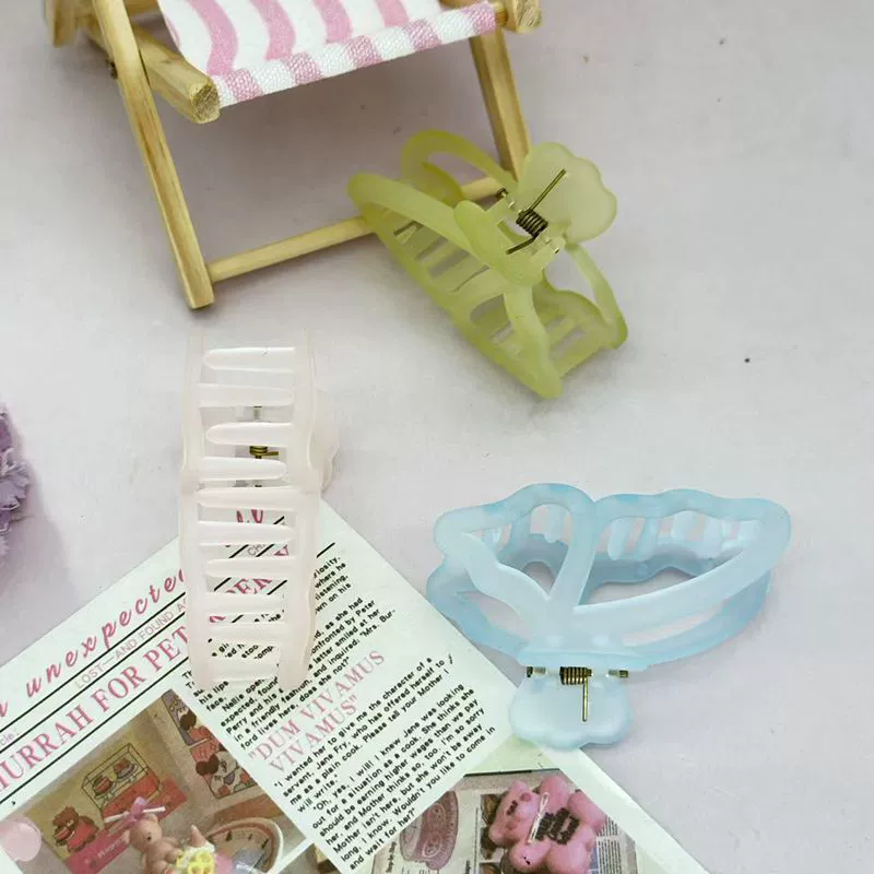 Matte Butterfly Hair Claw Clip