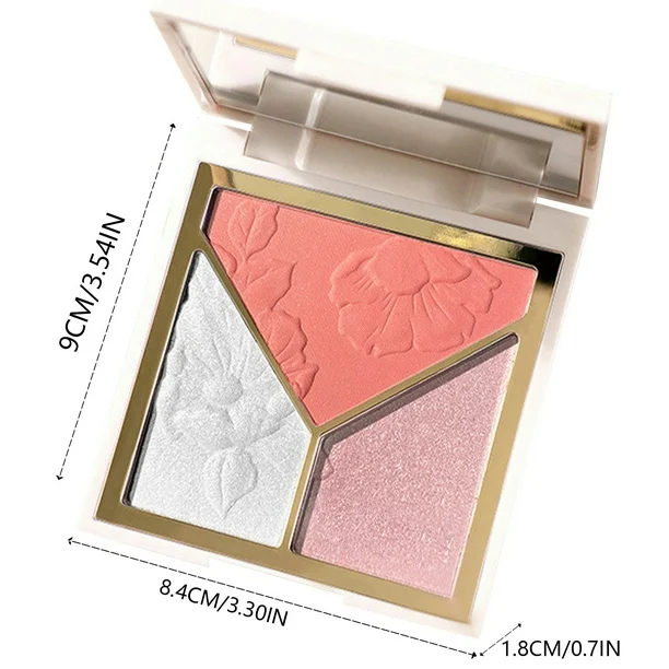 MINSHZEE 3-in-1 Highlighter & Contour Palette