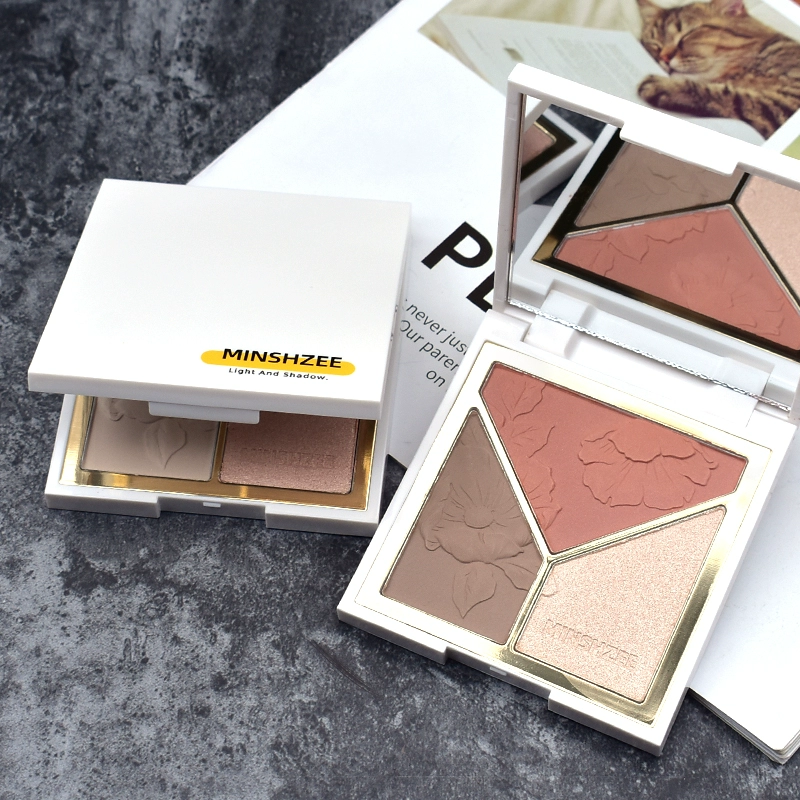 MINSHZEE 3-in-1 Highlighter & Contour Palette